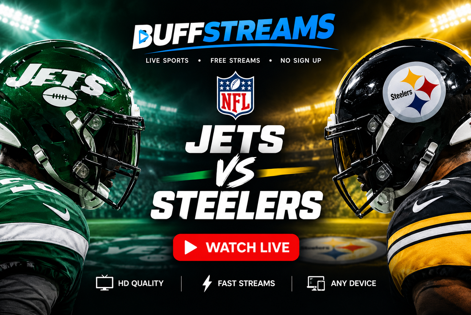 buffstreams jets vs steelers